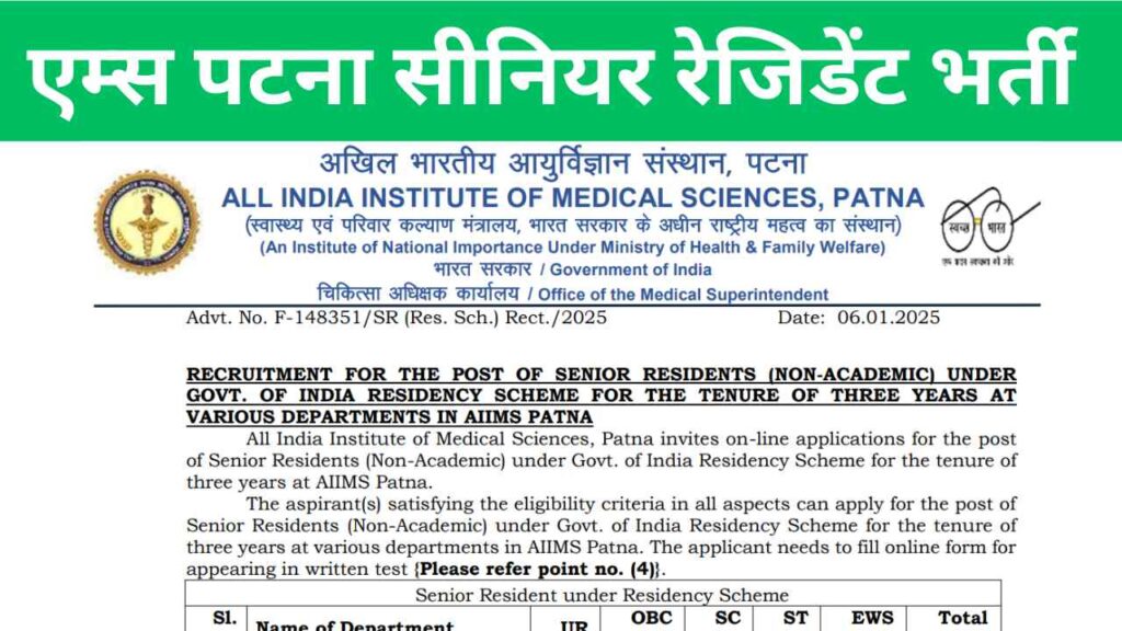 AIIMS Patna Vacancy 2025